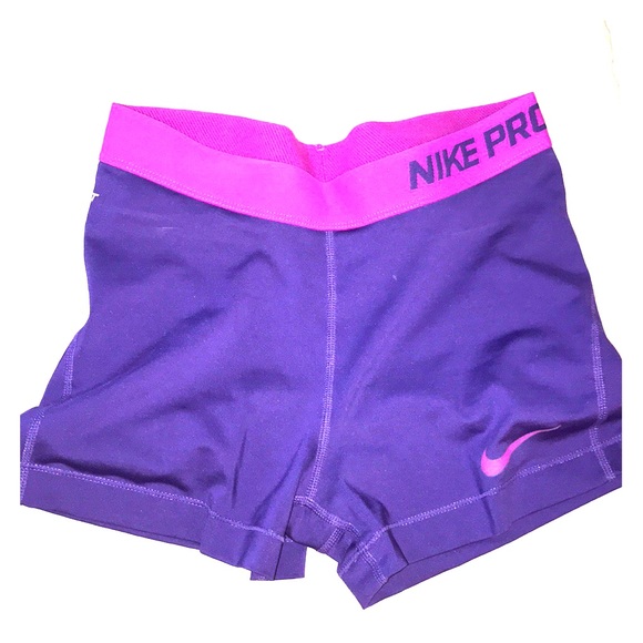 purple nike pro spandex